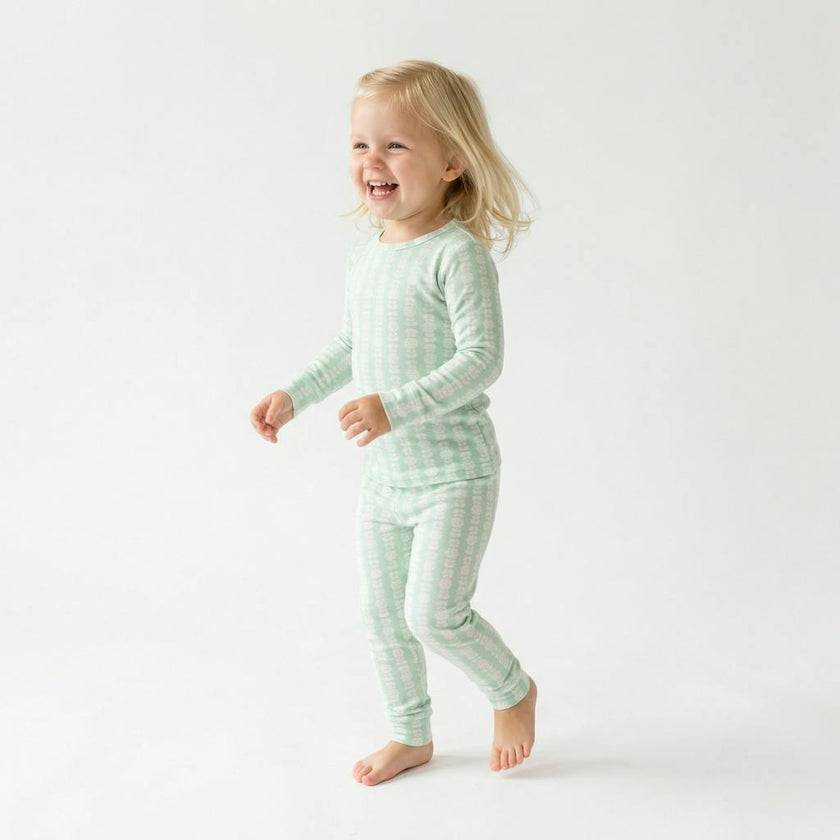 Mint Meadows Bamboo Toddler Pajama Set