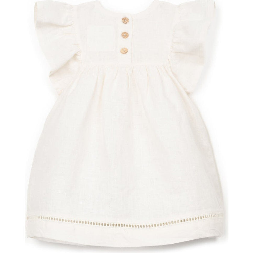 Flutter Sleeve Linen Dress