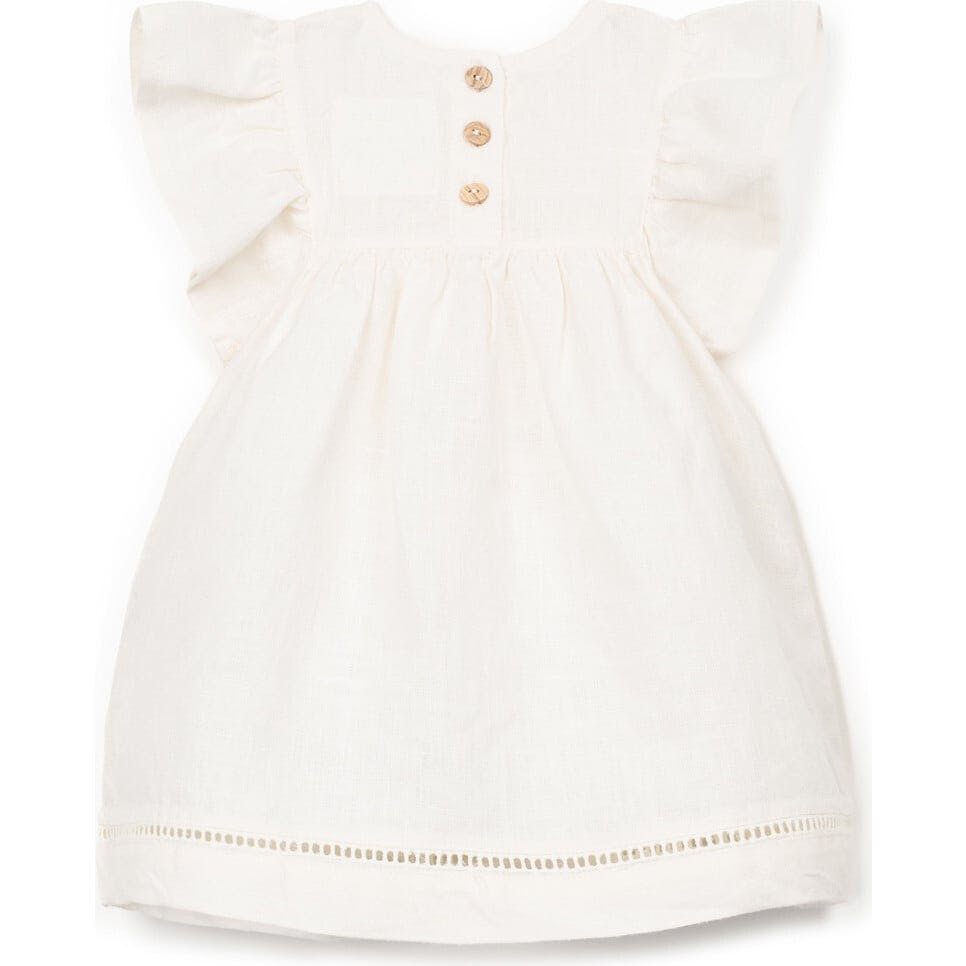 Flutter Sleeve Linen Dress