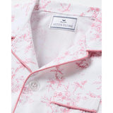 Kid's Twill Pajama Set in Pink Timeless Toile