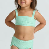 girls gustavia gingham bandeau bikini and swim shorts