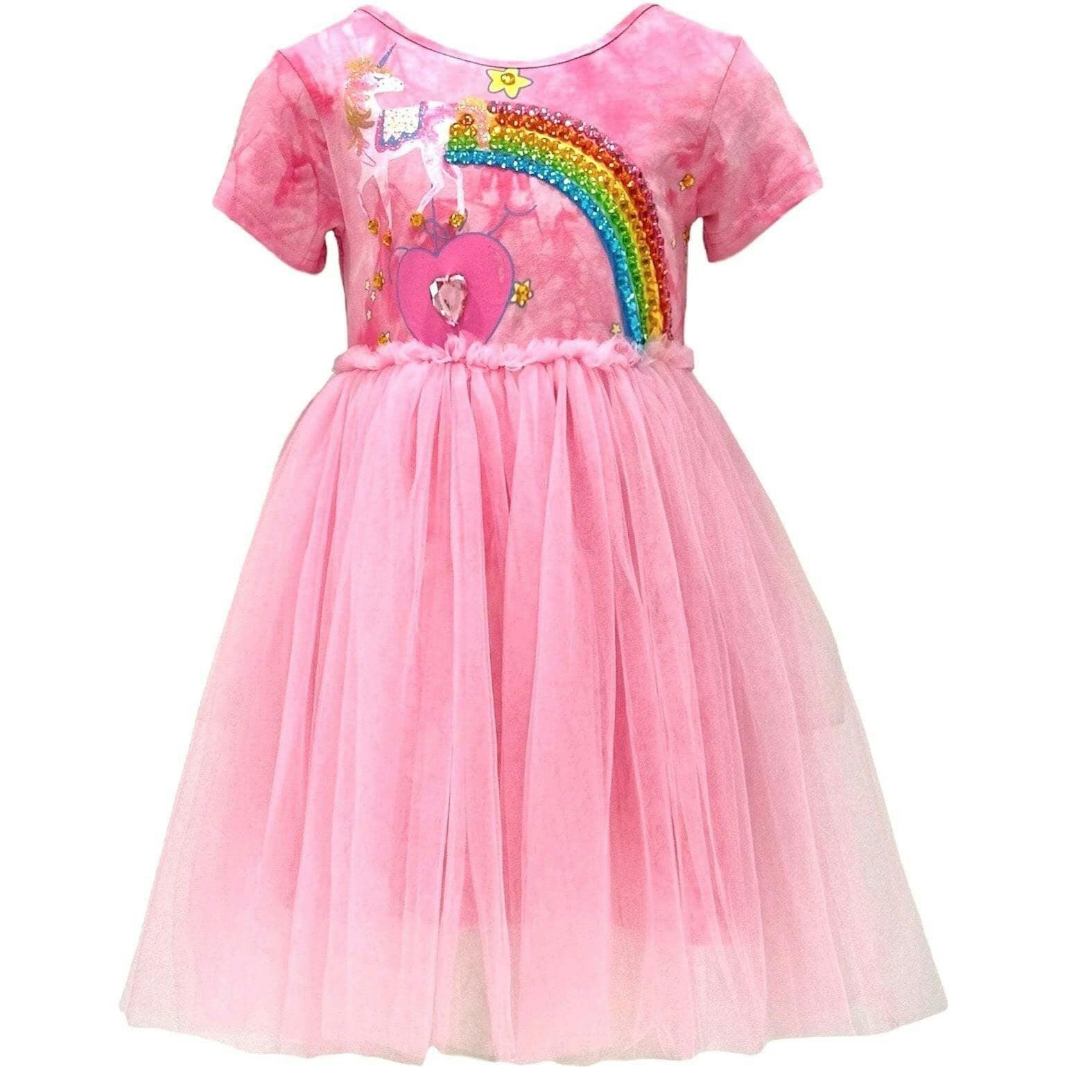 Rainbow Gem Tie Dye Dress