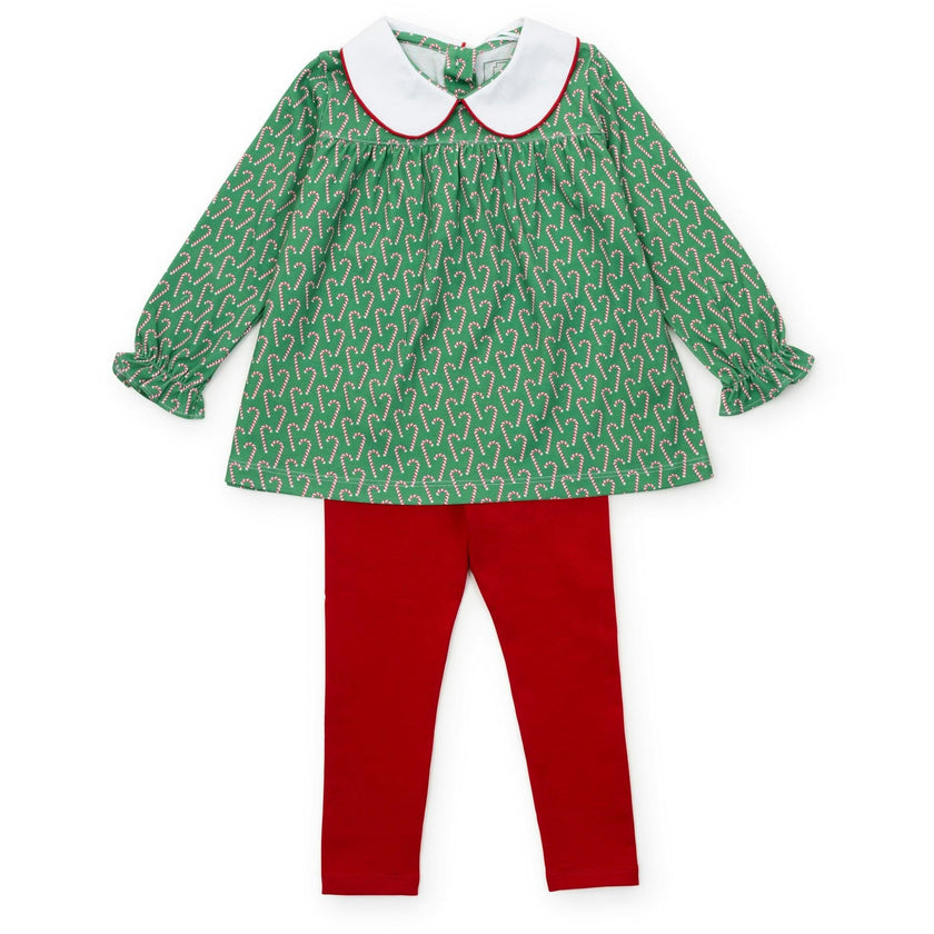 Morgan Set Girls' Legging Set Candy Cane Lane