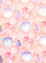 Girls Rashguard Swimsuit - Pink Bubbles