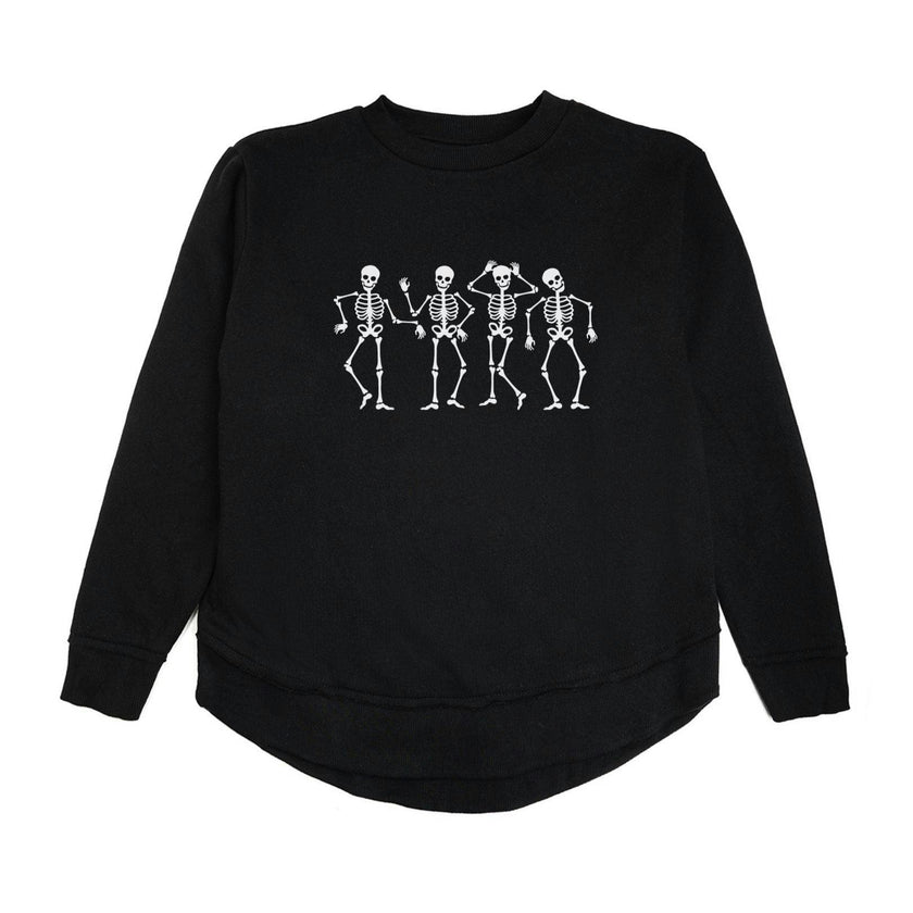 Glow In The Dark Silly Skelly Halloween Women's Sweatshirt