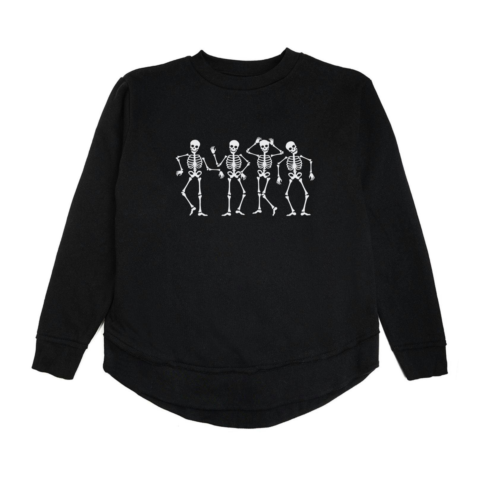 Glow In The Dark Silly Skelly Halloween Women's Sweatshirt