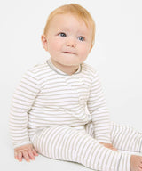 Ziggy Zip Romper, Cloud Mini Stripe