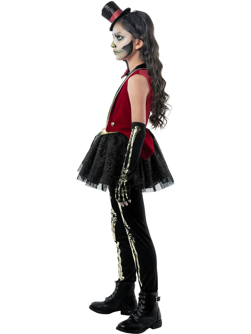 Girls' Circus Ringmaster Skeleton Costume
