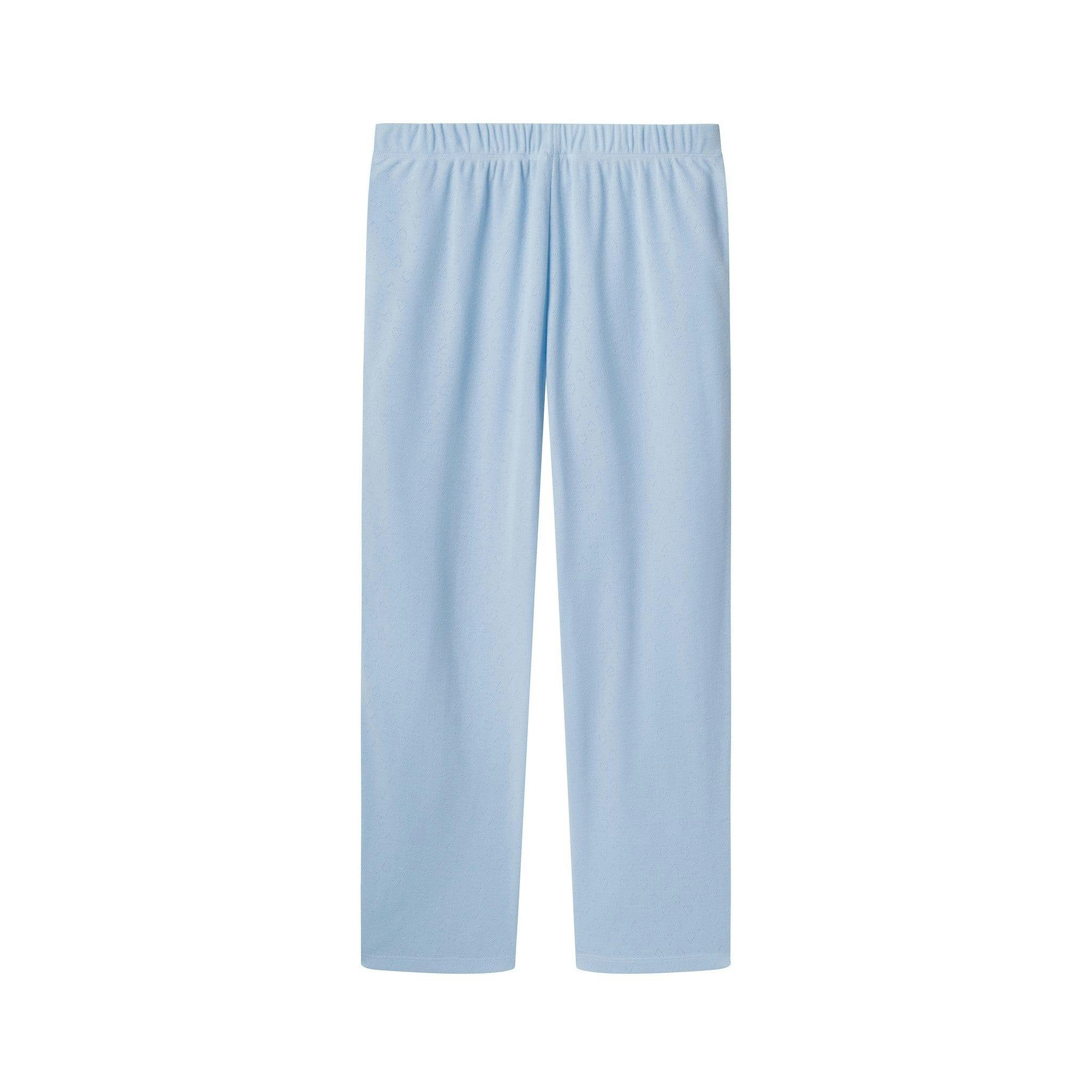 Tween (7-16) Girls Heart Pointelle Pajama Set | Light Blue