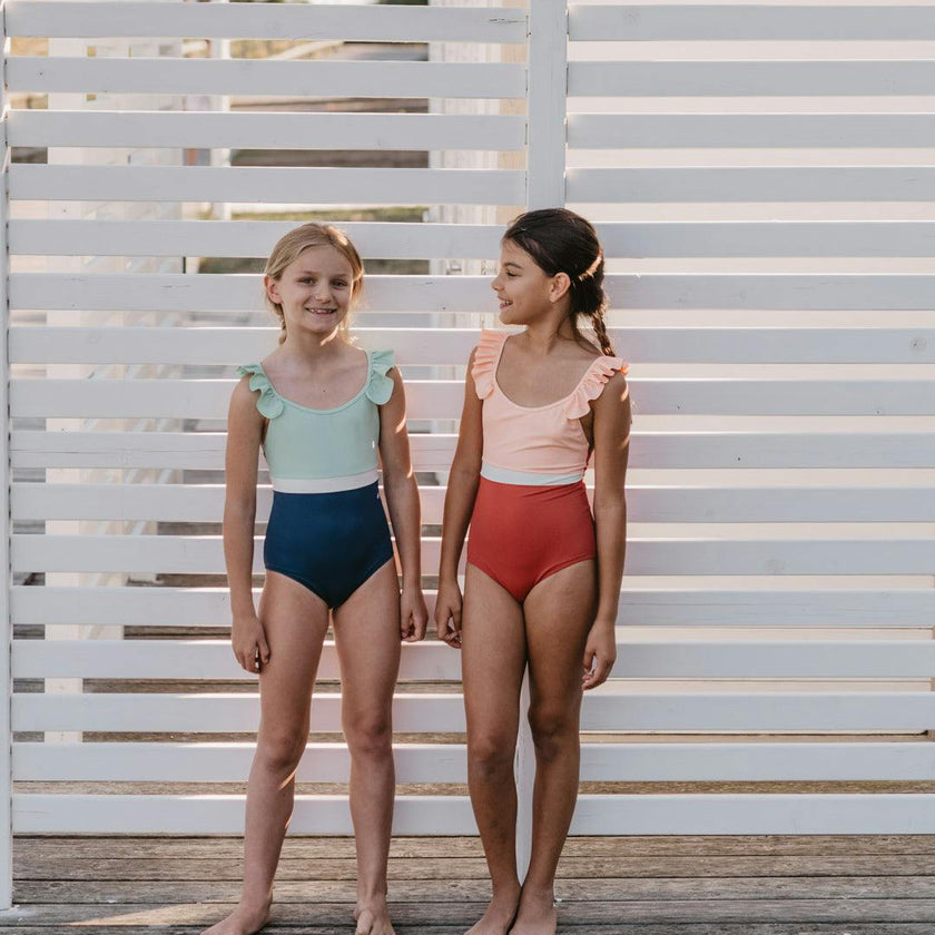 Coco One Piece Swimsuit Spaceblue and mint