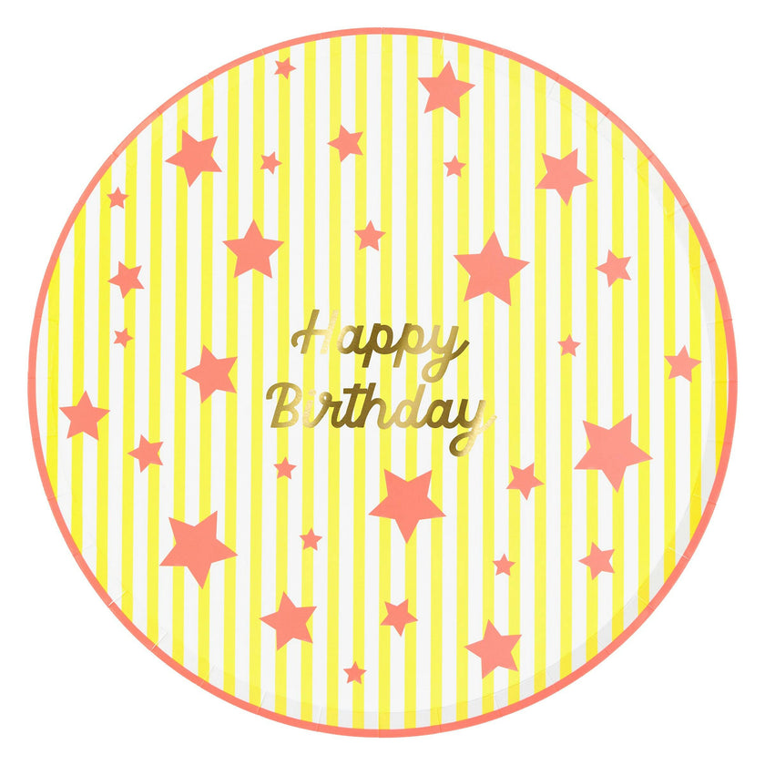 Bright Star Happy Birthday Dinner Plates