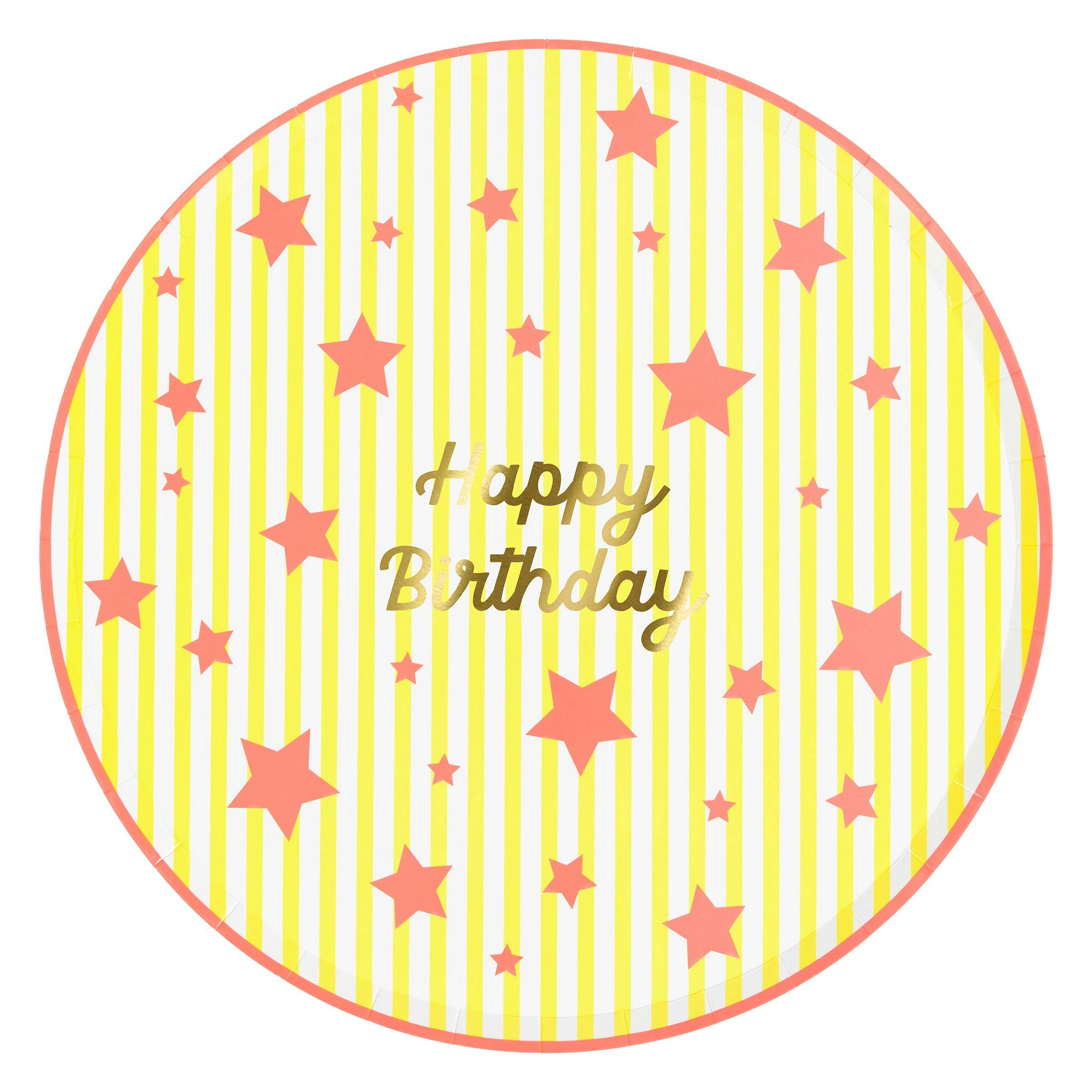 Bright Star Happy Birthday Dinner Plates