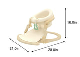Oakling Foldable Wooden Baby Activity Seat | Plush Sit-Up Play Seat for 10 to 18 Months
