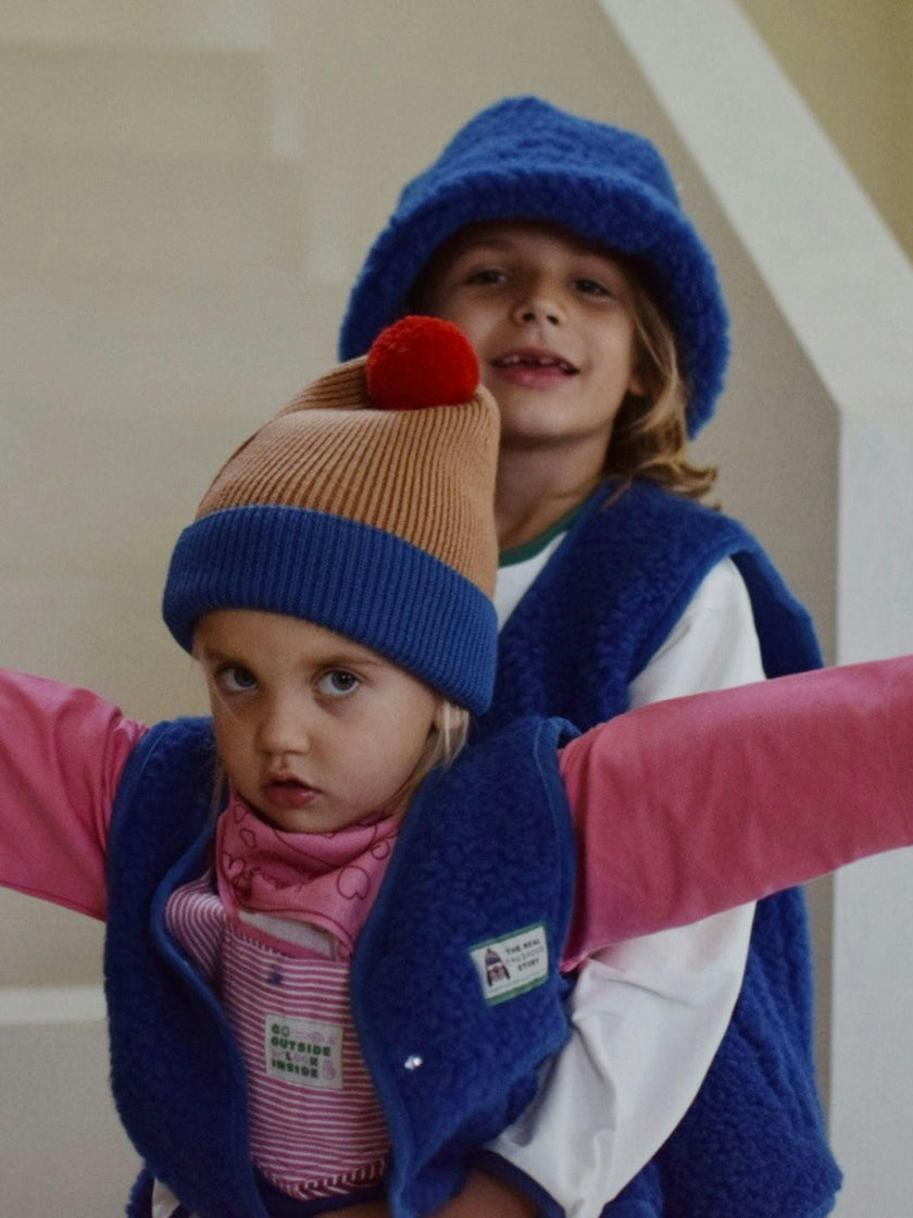 children's merino beanie - caramel joy