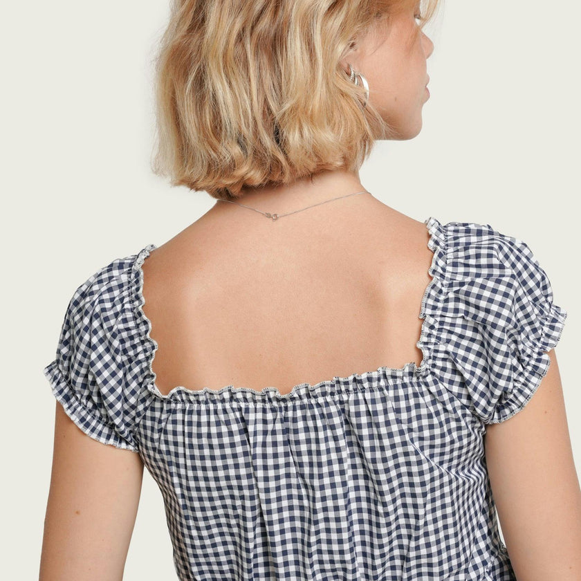 Lily Gingham Maternity & Nursing Dress