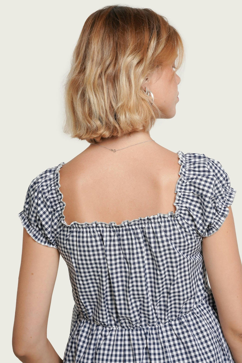Lily Gingham Maternity & Nursing Dress