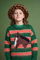 HORSE KNITTED JERSEY GREEN