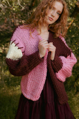 Marissa Sweater in Pink & Red