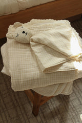 Cream Gingham Bear Lovey