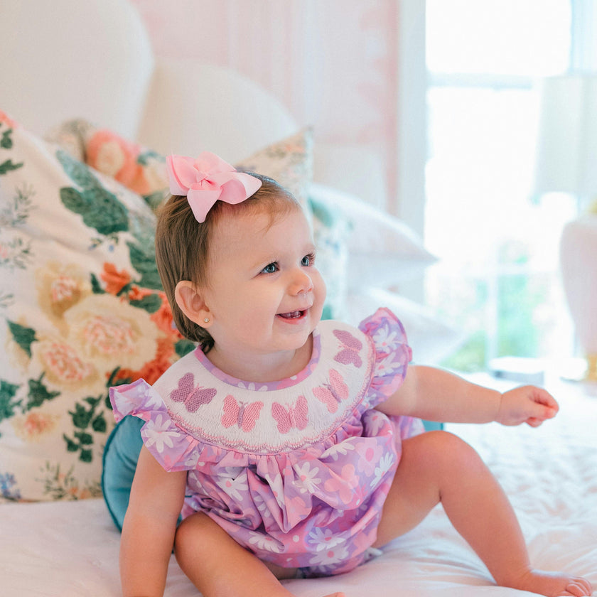 Lucy Butterfly Smocked Bubble