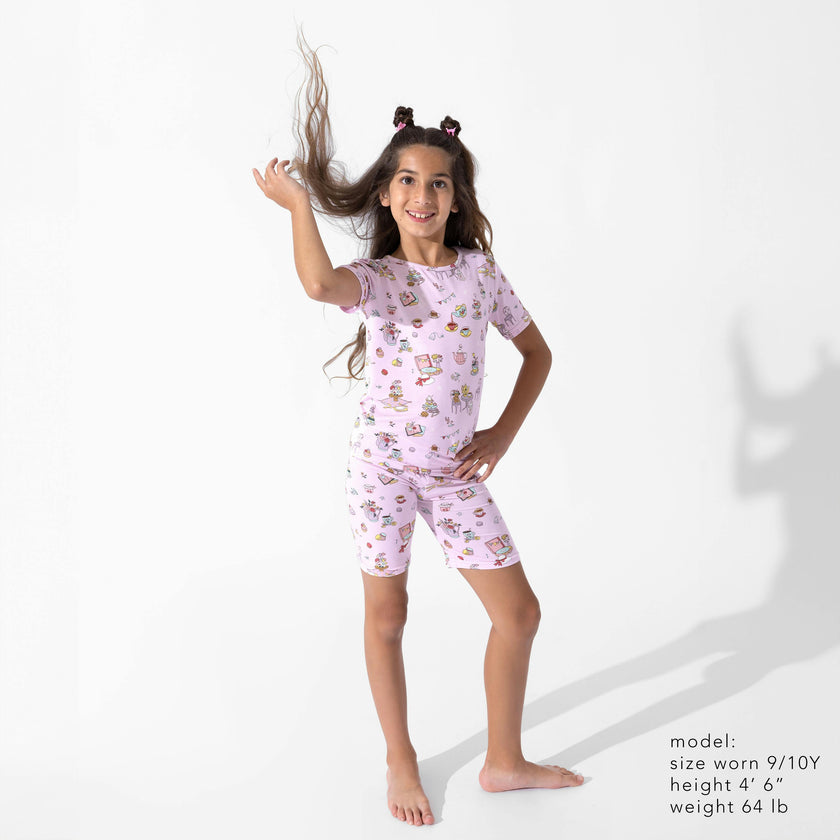 Tea Party Kids Pajama Short Set