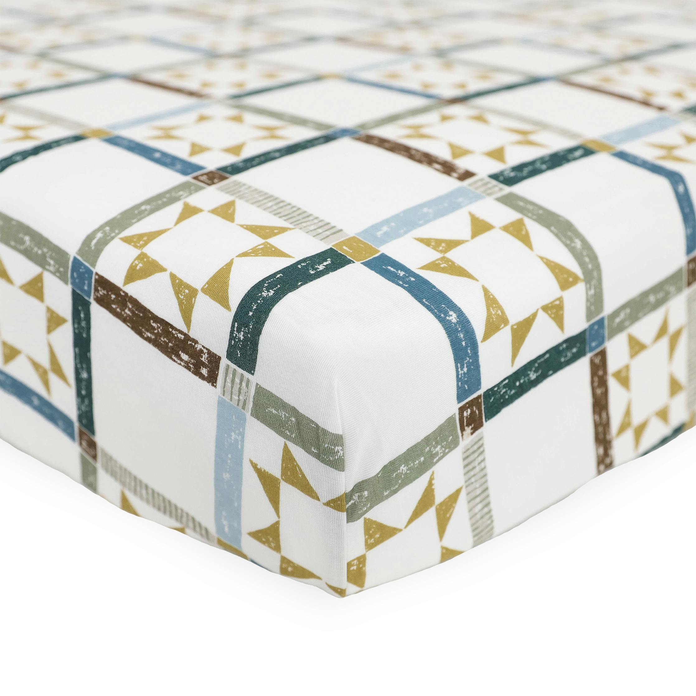 Stretch Knit Crib Sheet - Barn Star