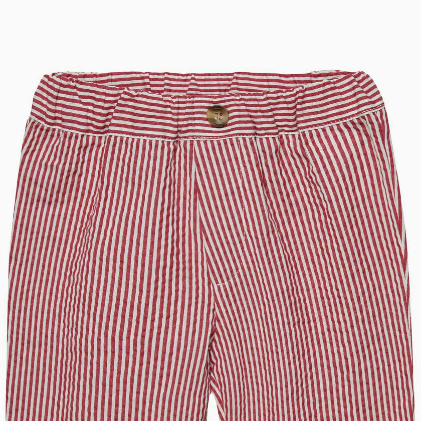 Baby Jacob Pants in Red Stripe