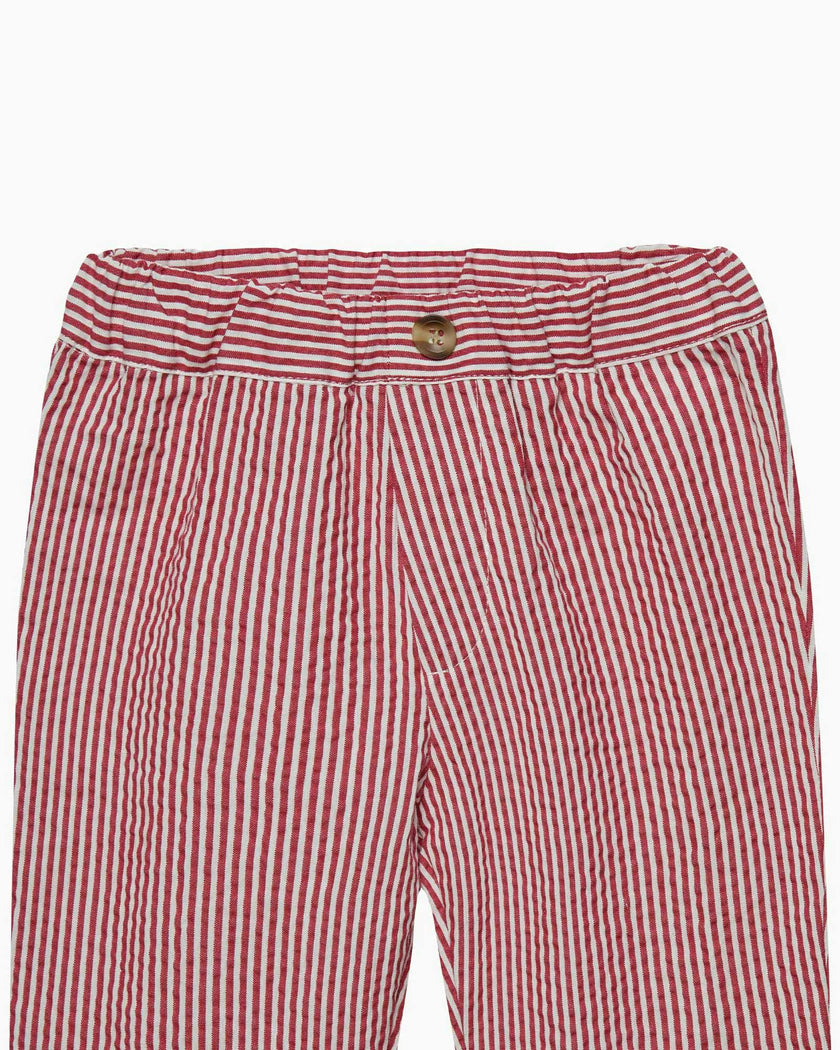 Baby Jacob Pants in Red Stripe