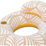 46.5" x 46" Inflatable Comfort Plush Deluxe Swim Tube - Yellow & White