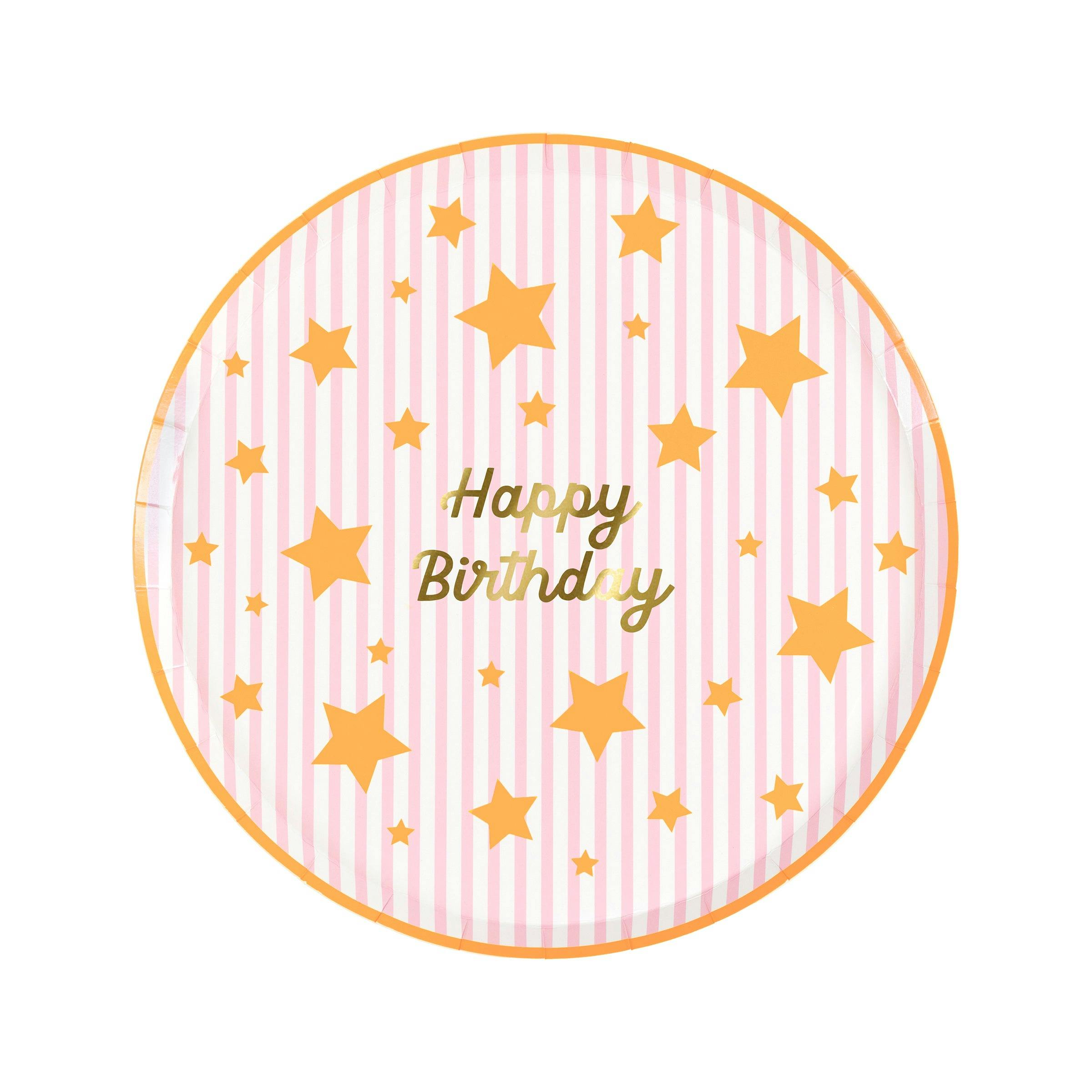 Bright Star Happy Birthday Side Plates
