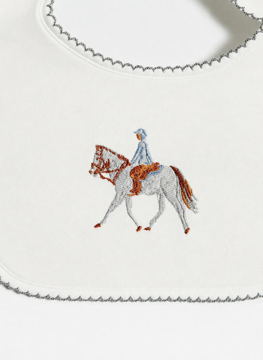 Baby Classic Bib - Embroidered Horse
