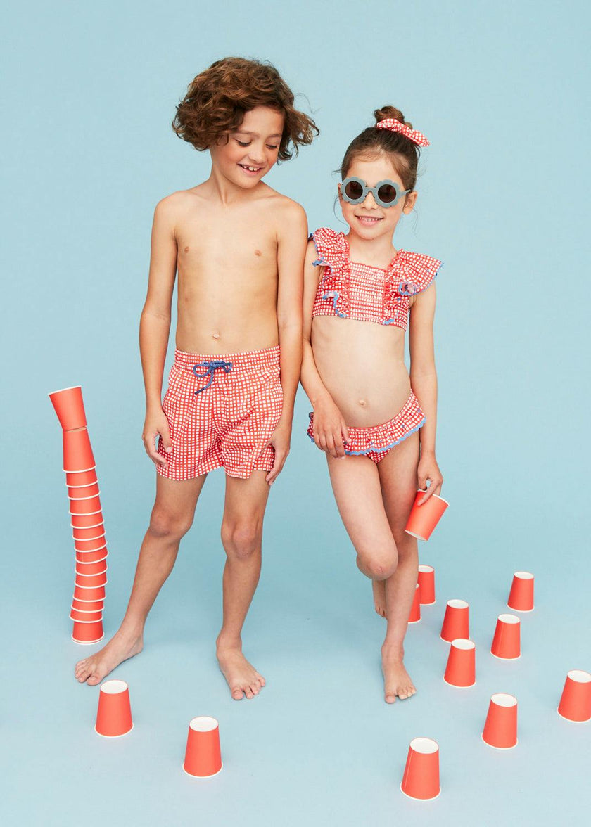 SCW x J&Josh Red Gingham Cherry Bikini