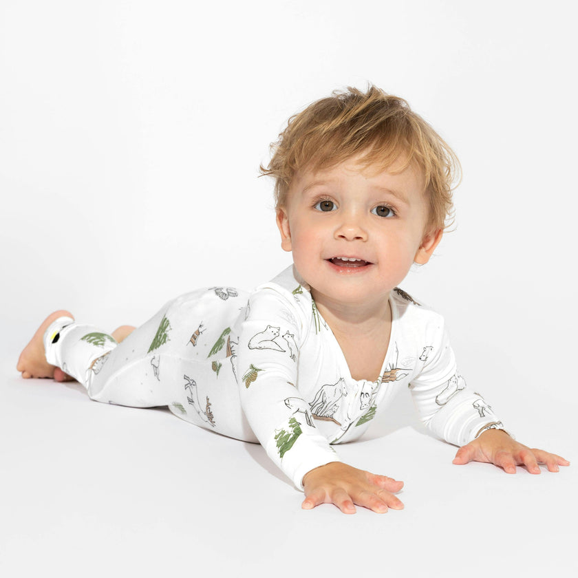 Winter Forest Animals Bamboo Convertible Footie