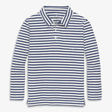 Kids long sleeve polo in stripe