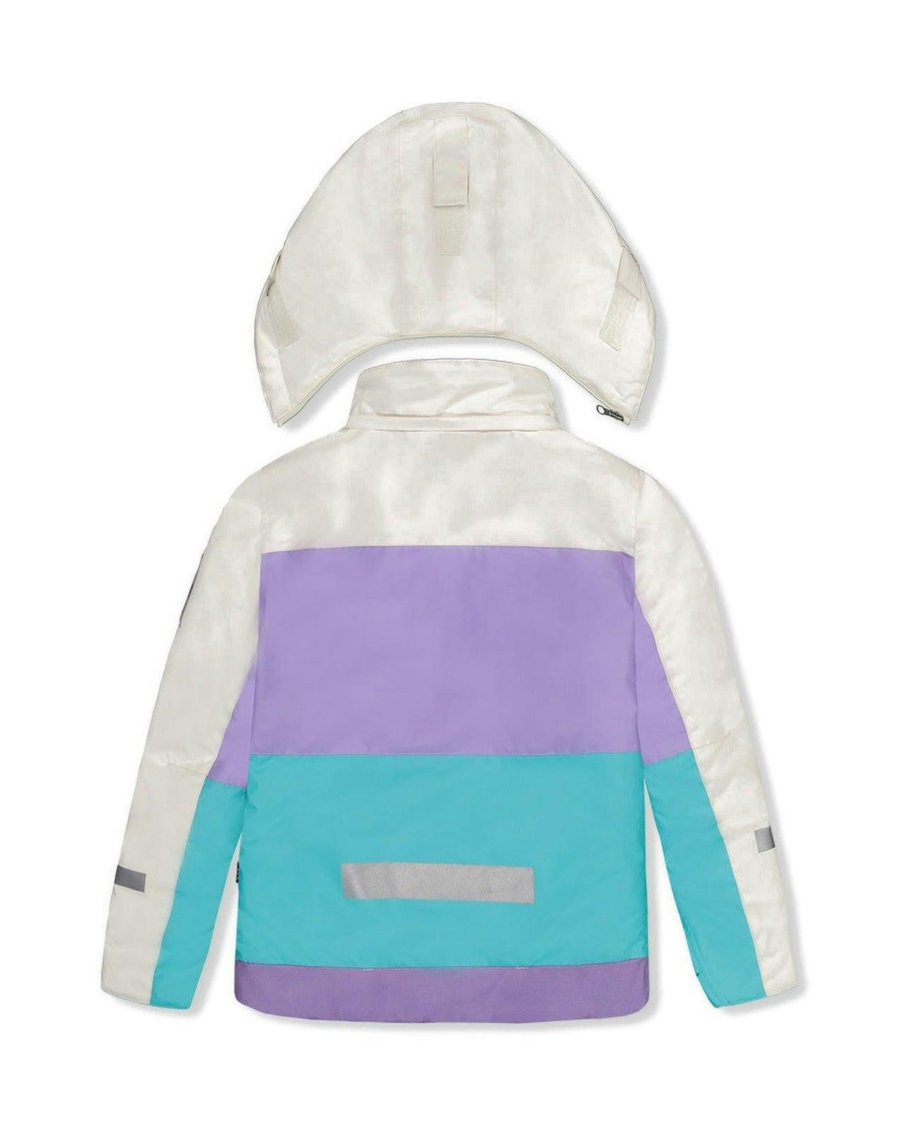 Two Piece Teknik Snowsuit Multicolored With A Diamond Pattern