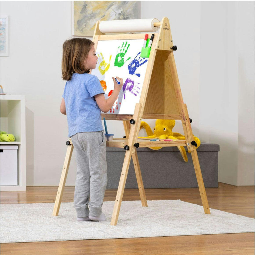 Foldable Kids Easel – 3 Adjustable Heights, Art Station for Drawing & Painting
