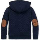 Quilted Hooded Sweatshirt, Blue