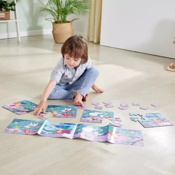 Hape: Fairytale Puzzle - 4 Puzzles In 1