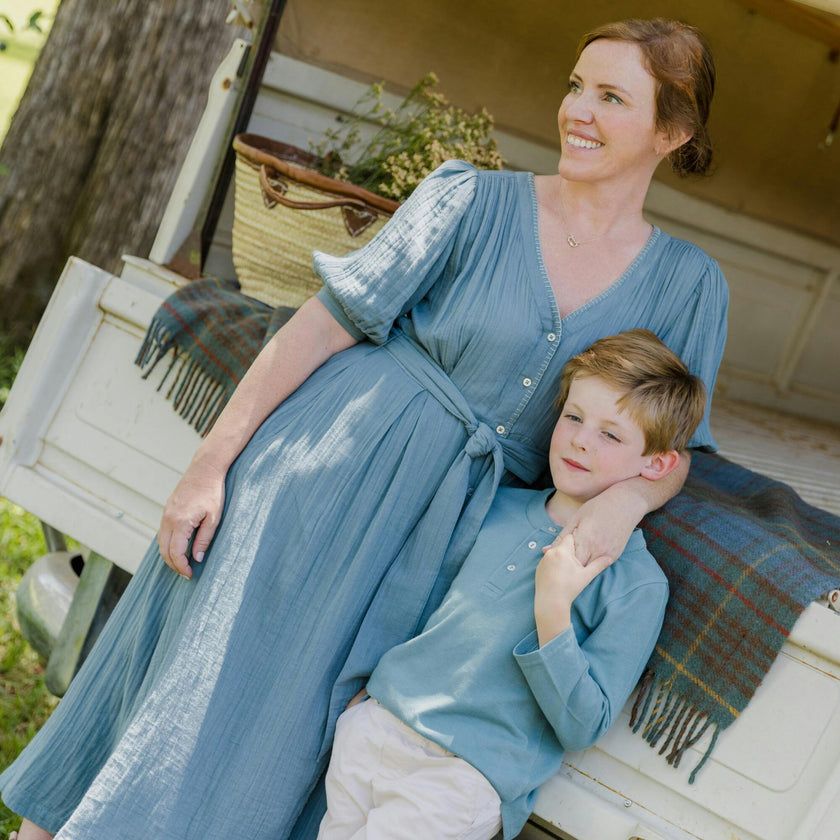 Blaire Dress in Goblin Blue