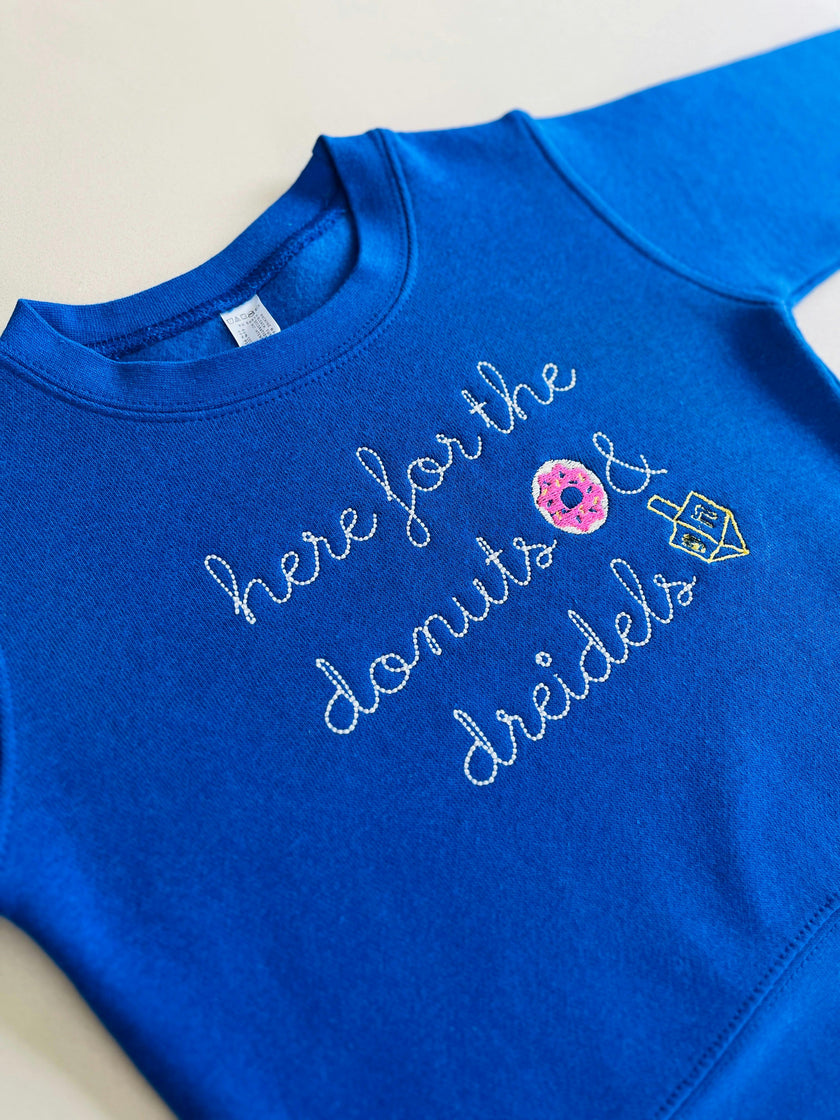 Donuts & Dreidels Baby + Kids Hanukkah Sweatshirt