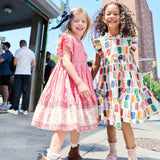 Girls Kit Dress - Small Paisley