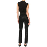 Halle Straight High Rise Instasculpt 29" Jeans | Black Coated