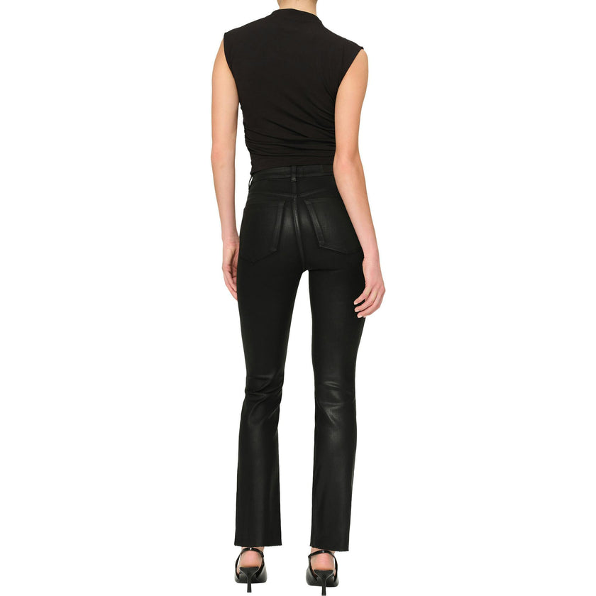 Halle Straight High Rise Instasculpt 29" Jeans | Black Coated