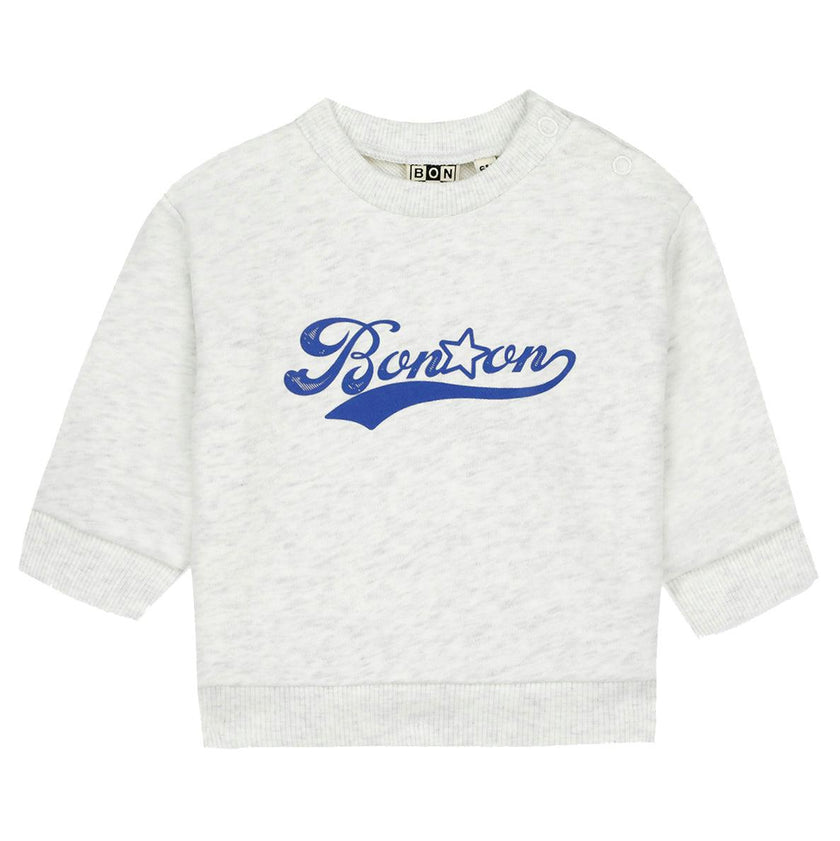 BONTON Smily Logo Baby Sweatshirt - Gris Chine