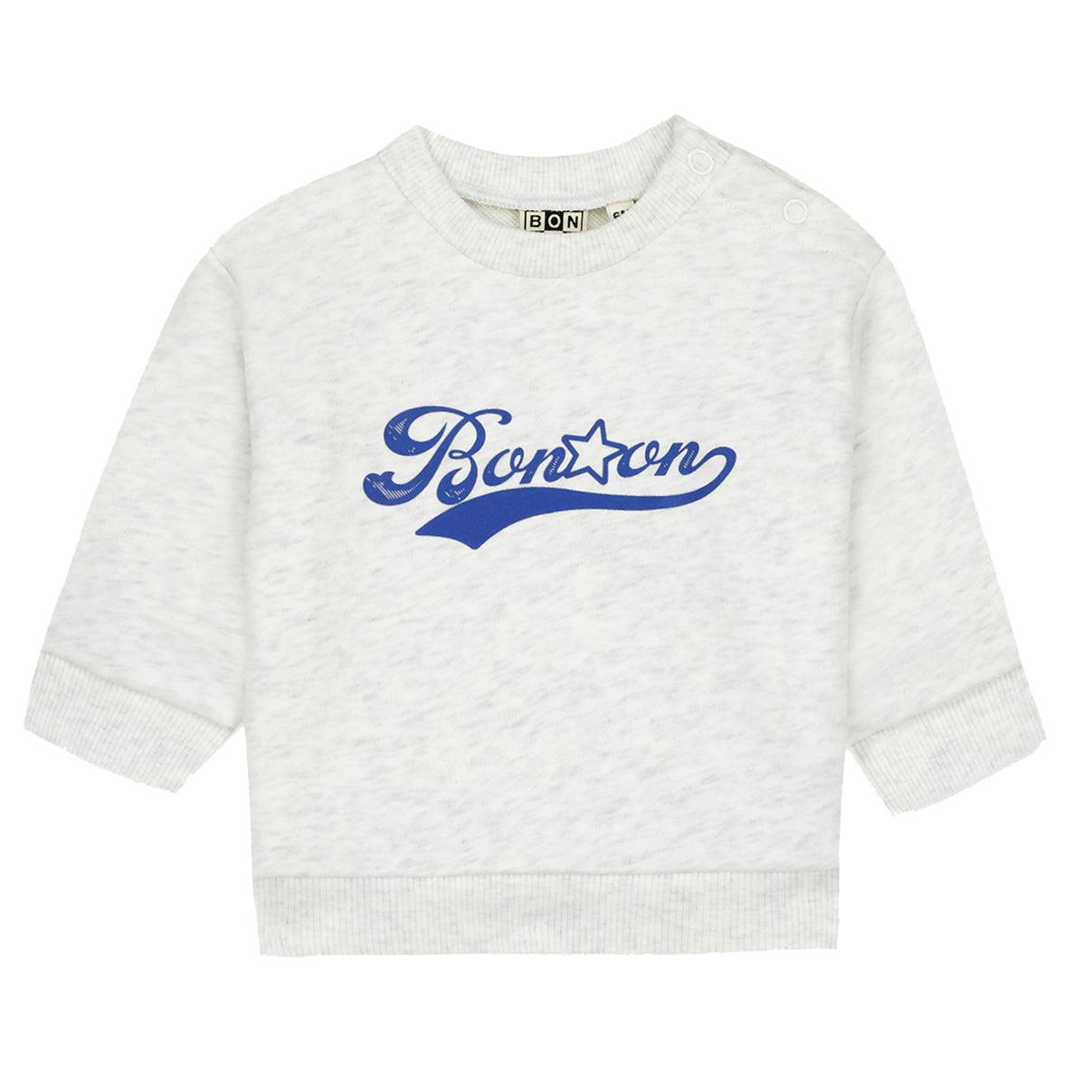 BONTON Smily Logo Baby Sweatshirt - Gris Chine