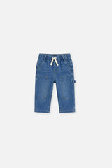 Baby French Terry Denim Pants Light Blue