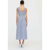 The Azalea Nap Top - Navy Gingham