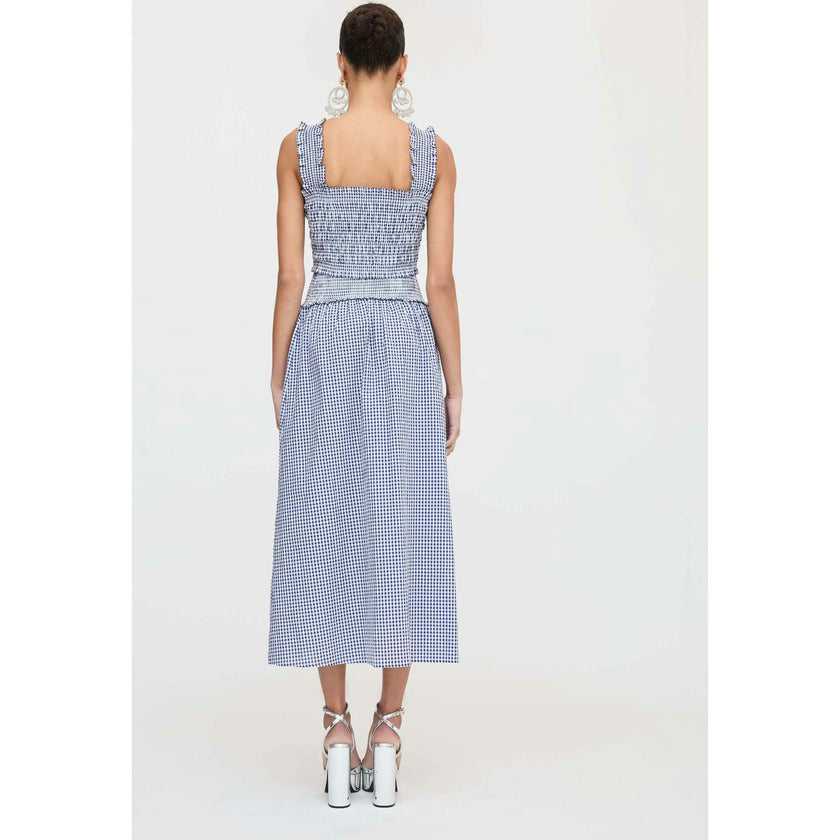 The Azalea Nap Top - Navy Gingham