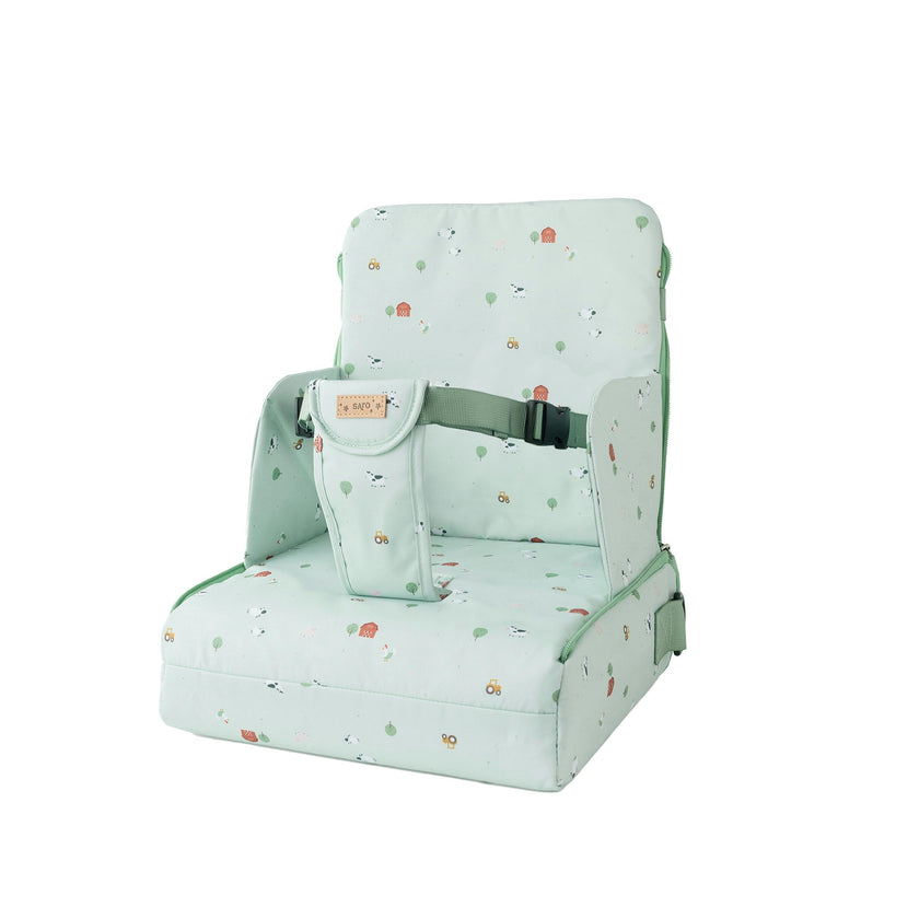 Funny Farm Feeding Fun with Portable Booster Seat