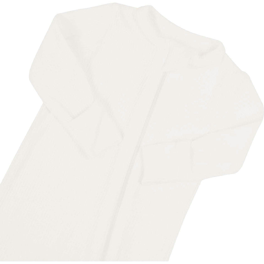 Ribbed Zipper Romper, Cloud